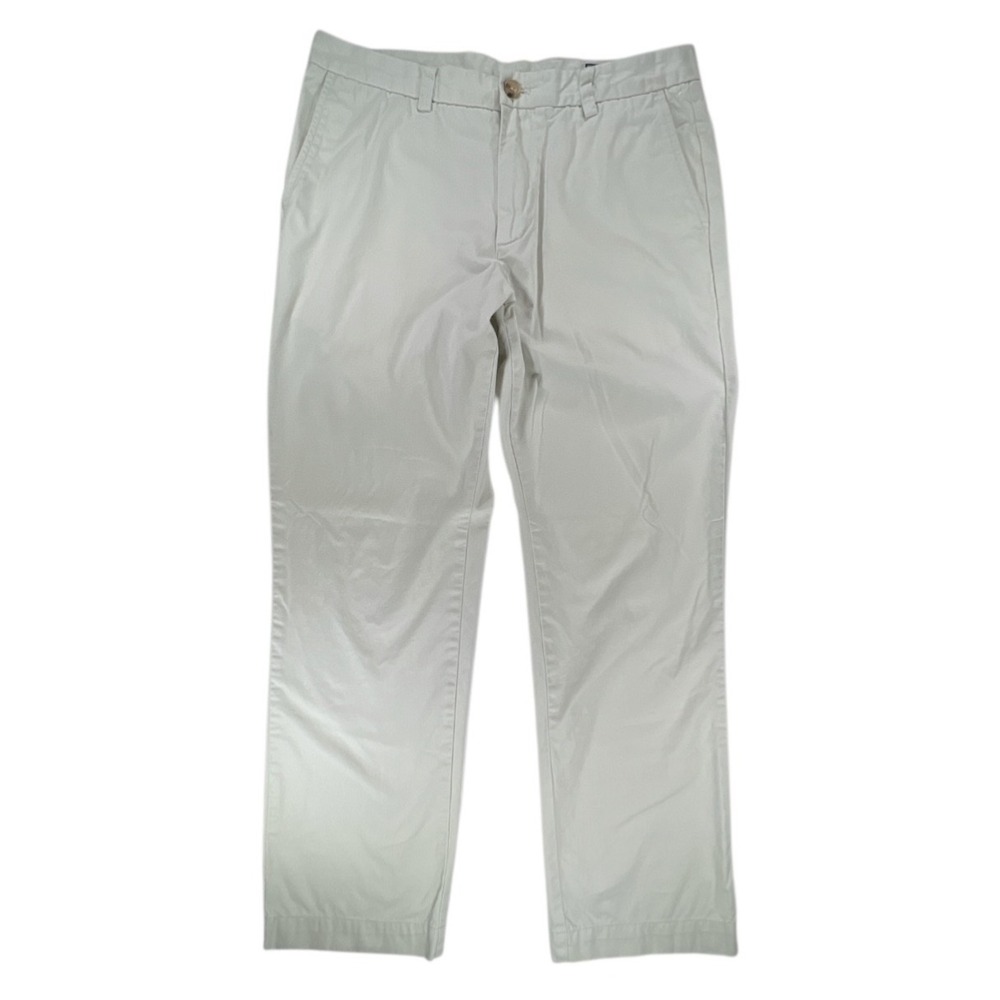 Vineyard Vines Mens 32x30 Chino Pants Stone Beige Cotton Performance Classic